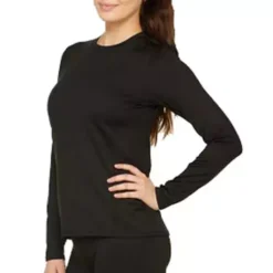 Women's Colosseum Thermal Spandex Long Sleeve Crew Shirt -Sportswear Store 19185007915 1