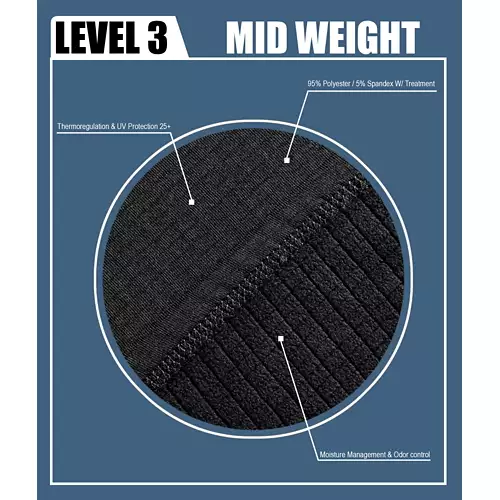 Men's Colosseum Level 3.0 Midweight Base Layer Shirt 6 Men's Colosseum Level 3.0 Midweight Base Layer Shirt - Image 4