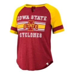 Colosseum Women's Iowa State Cyclones Raglan Cerulean T-Shirt