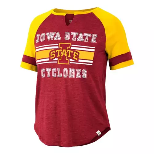 Colosseum Women's Iowa State Cyclones Raglan Cerulean T-Shirt 3 Colosseum Women's Iowa State Cyclones Raglan Cerulean T-Shirt